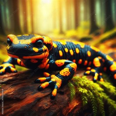 Salamandra de Fuego: ¡Un Anfibio con un Nombre que Refleja su Carácter Ardiente y su Brillo Iridiscente!